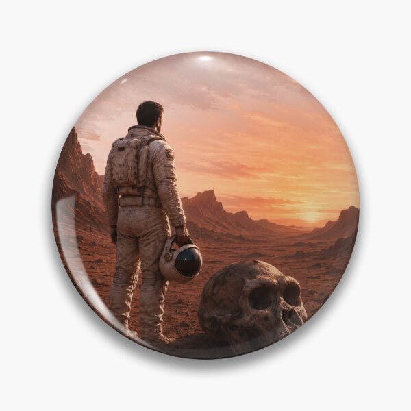 Item preview, Astronaut Standing Before Ancient Skull designed and sold by Javier Narváez Solarte.