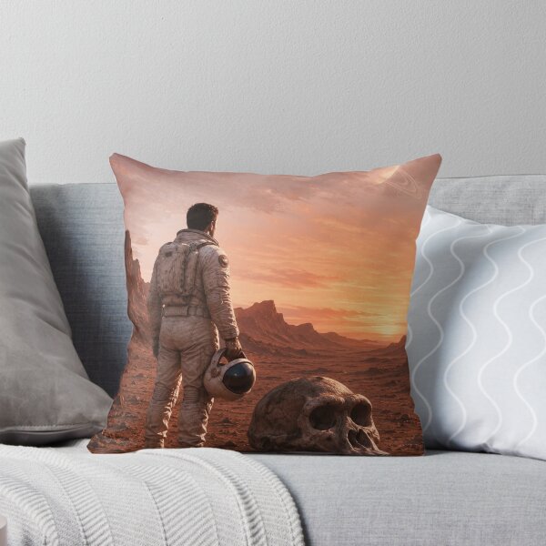 Item preview, Astronaut Standing Before Ancient Skull designed and sold by Javier Narváez Solarte.