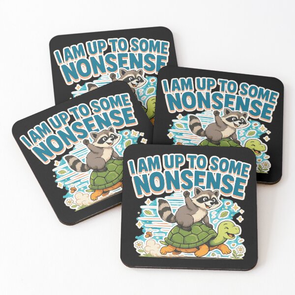 Item preview, I Am Up To Some Nonsense Funny Raccoon Turtle Graphic designed and sold by MagicSD Designs.