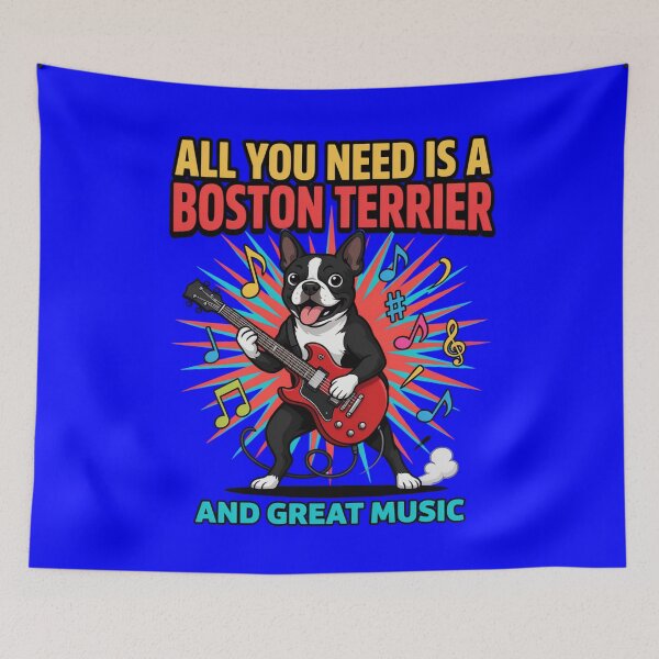 Item preview, Boston Terrier Dog Pet Owner All You Need Is A Boston Terrier And Great Music designed and sold by fantasticdesign.