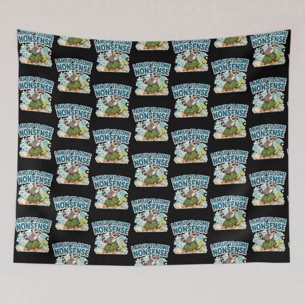 Item preview, I Am Up To Some Nonsense Funny Raccoon Turtle Graphic designed and sold by MagicSD Designs.