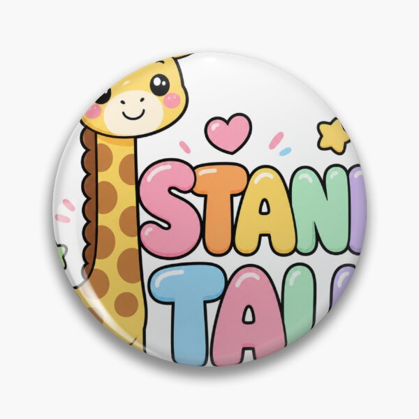 Item preview, Stand Tall Cute Kawaii Giraffe Saying designed and sold by BoosterShop.