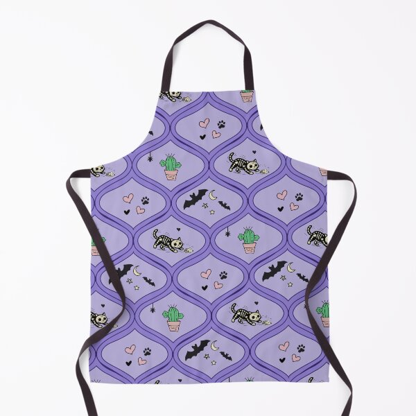 Item preview, Cute Spooky Cat Pattern | Skeleton Cats, Bats & Cactus on Lavender designed and sold by Pharmkitty.