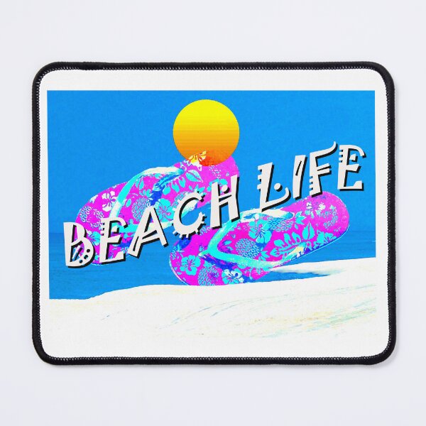 Item preview, Beach Life Flip Flops white sand text designed and sold by Dlt1981.
