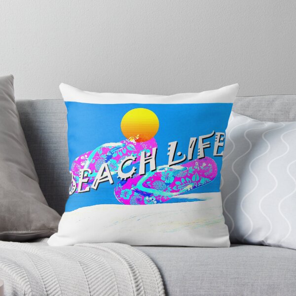 Item preview, Beach Life Flip Flops white sand text designed and sold by Dlt1981.