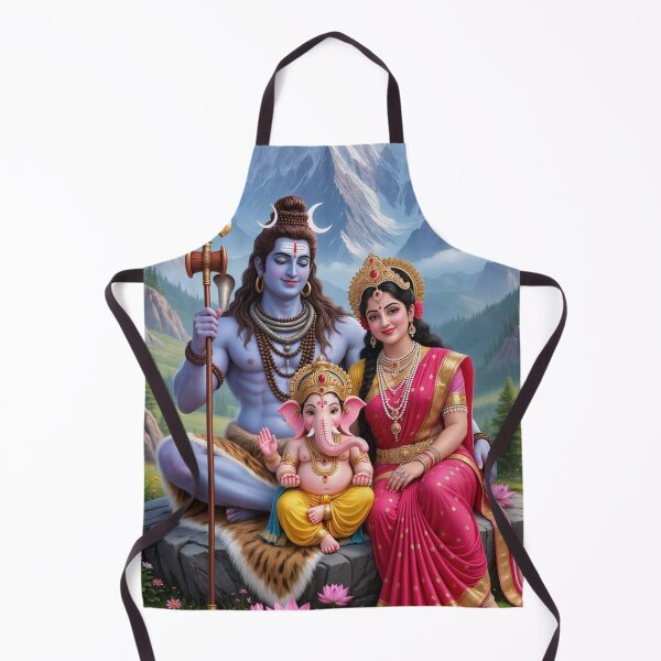 Aperçu de l'œuvre Shiv Parwati Ganesh créée et vendue par GoddessParvatiSati.