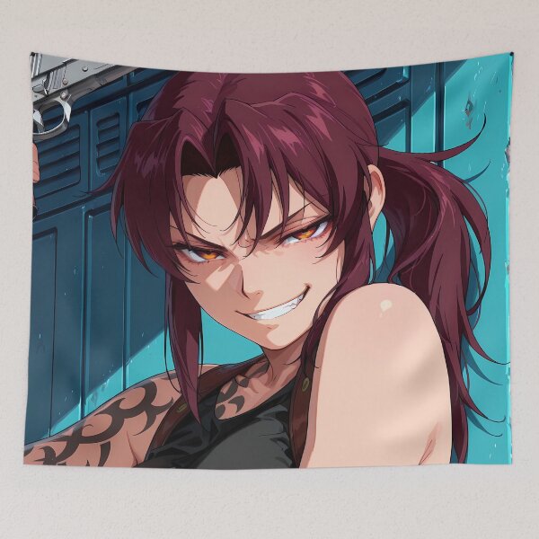 Item preview, Revy Black Lagoon Smirking Urban Alley Anime Girl designed and sold by Dashsopaner.