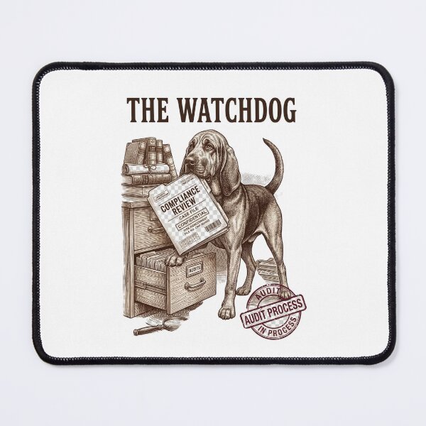 Item preview, The Watchdog Vintage Compliance Audit Bloodhound designed and sold by Softbear Atelier.