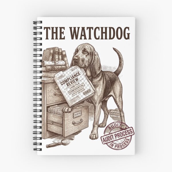 Item preview, The Watchdog Vintage Compliance Audit Bloodhound designed and sold by Softbear Atelier.
