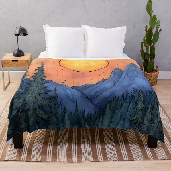 Item preview, Japanese Landscape Golden River Flowing Mountain Forest Moon designed and sold by earlobejerk.