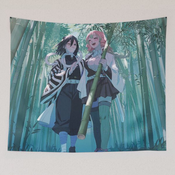 Item preview, Obanai Iguro Demon Slayer Bamboo Forest Walk With Mitsuri designed and sold by JohnEllisa.