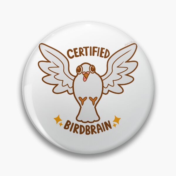Item preview, Silly Dove Sticker "Certified Birdbrain" designed and sold by Digital Dove Atelier.