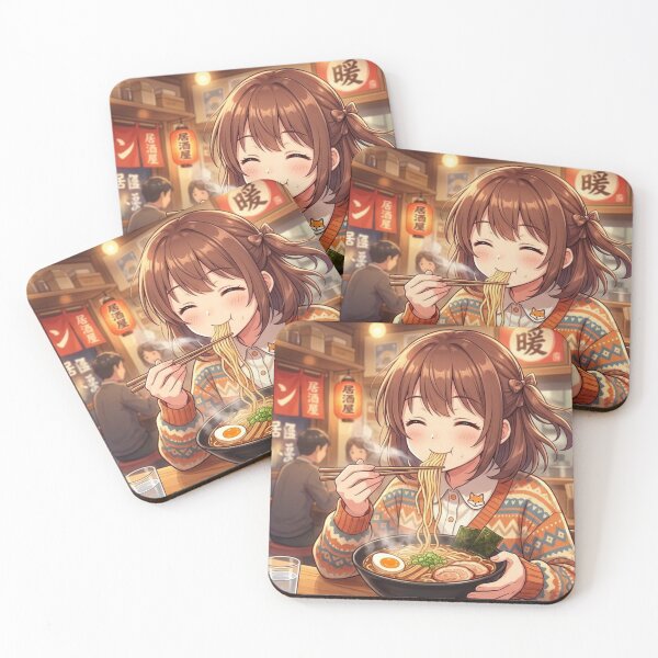 Item preview, Cute Anime Girl Eating Ramen designed and sold by BoldcreationsM.
