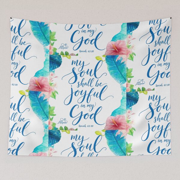 Item preview, My Soul Shall Be Joyful in My God square image designed and sold by Jan Marvin Art Studio.