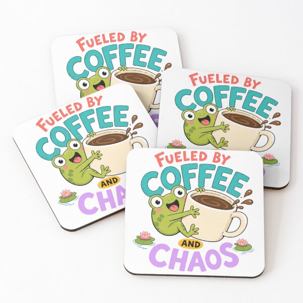 Item preview, Fueled by Coffee and Chaos Frog designed and sold by Silvered-Wings.