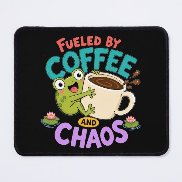 Item preview, Fueled by Coffee and Chaos Frog designed and sold by Silvered-Wings.