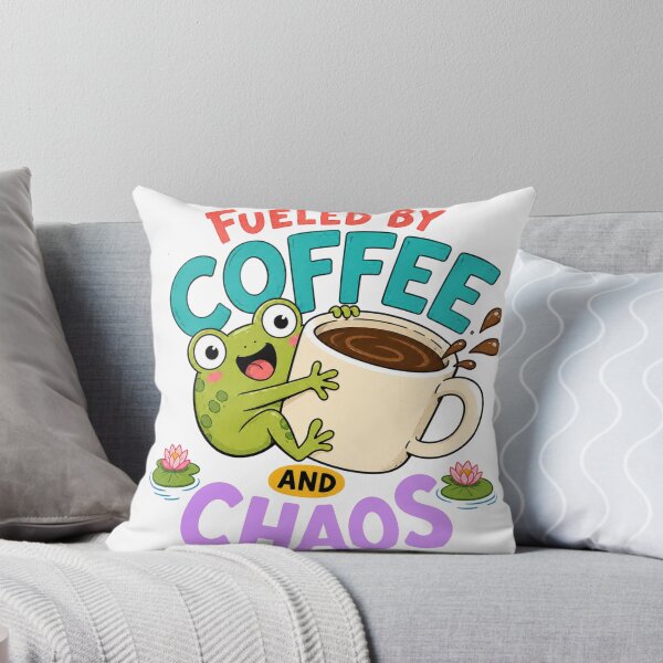 Item preview, Fueled by Coffee and Chaos Frog designed and sold by Silvered-Wings.
