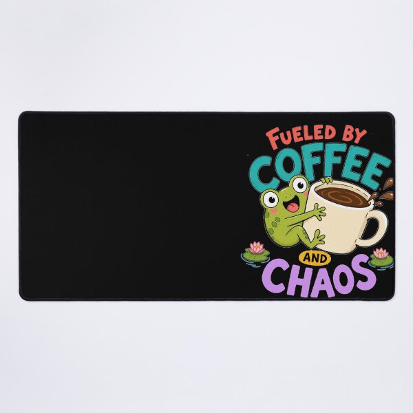 Item preview, Fueled by Coffee and Chaos Frog designed and sold by Silvered-Wings.
