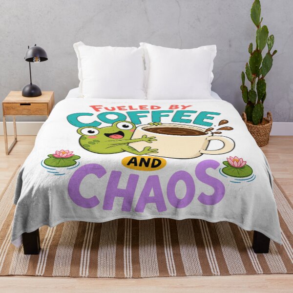 Item preview, Fueled by Coffee and Chaos Frog designed and sold by Silvered-Wings.