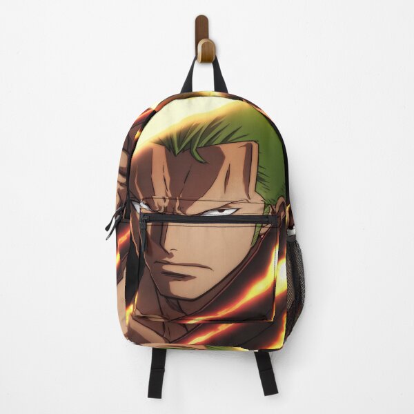 Item preview, Roronoa Zoro One Piece Firelit Closeup Serious Stare designed and sold by SolenneAzur.
