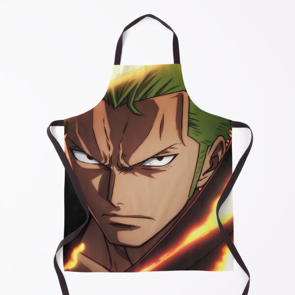 Item preview, Roronoa Zoro One Piece Firelit Closeup Serious Stare designed and sold by SolenneAzur.