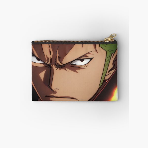 Item preview, Roronoa Zoro One Piece Firelit Closeup Serious Stare designed and sold by SolenneAzur.