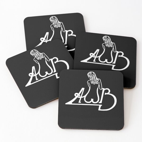 Item preview, Stylized Woman Silhouette Forming AWB Initials designed and sold by AnotherPlanet -.