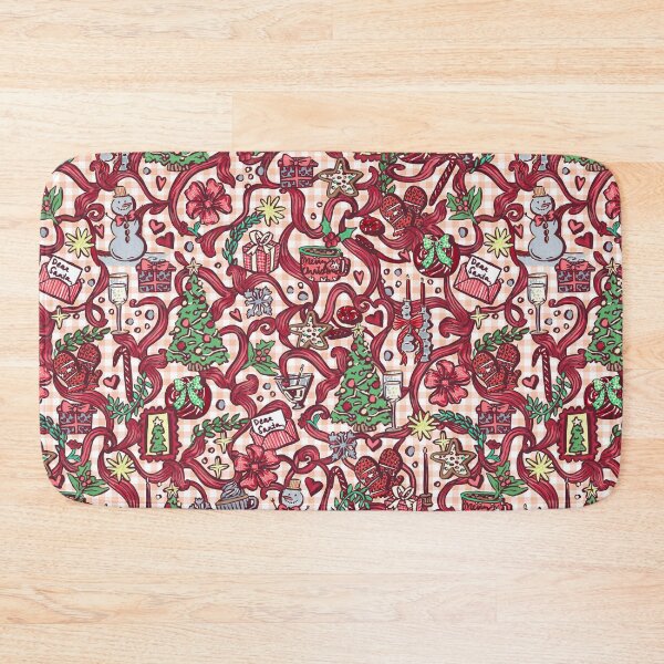Item preview, Christmas Ribbons Burgundy designed and sold by Tess Arden.