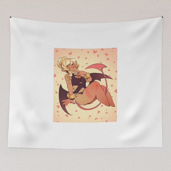 Item preview, Playful Anime Demon Girl with Hearts designed and sold by Besbousa-blesel.