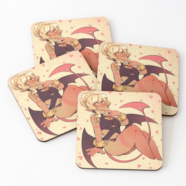 Item preview, Playful Anime Demon Girl with Hearts designed and sold by Besbousa-blesel.