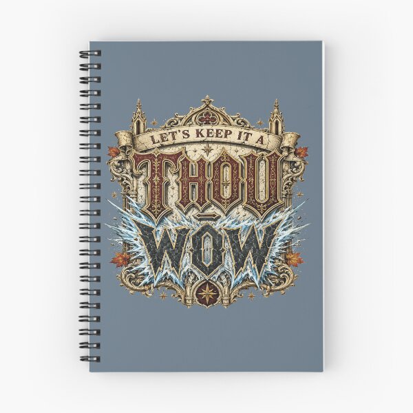 Item preview, Let’s Keep It a Thou-Wow Gothic Cathedral Typography designed and sold by POD DYNASTY | Original Print On Demand T-Shirt Graphics.