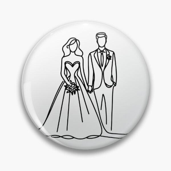 Item preview, Timeless Wedding Day Portrait of Bride and Groom designed and sold by pixiedustpaint.