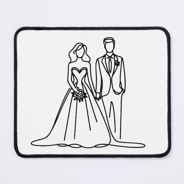 Item preview, Timeless Wedding Day Portrait of Bride and Groom designed and sold by pixiedustpaint.