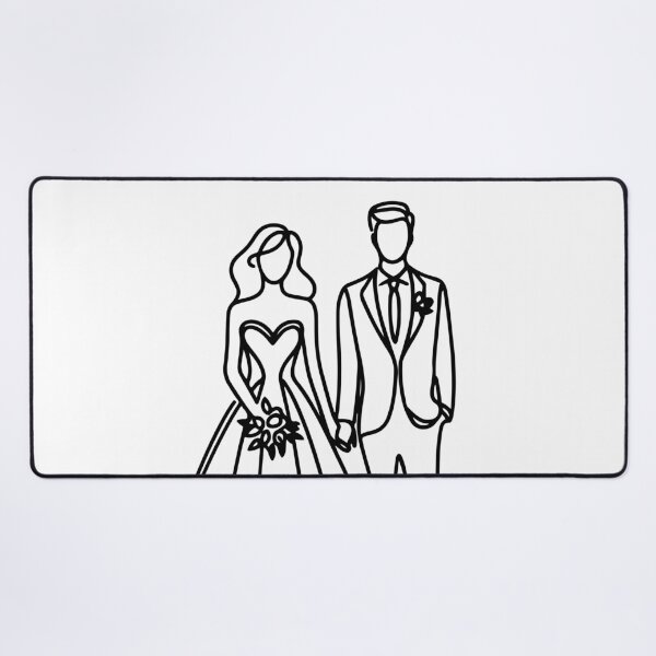 Item preview, Timeless Wedding Day Portrait of Bride and Groom designed and sold by pixiedustpaint.