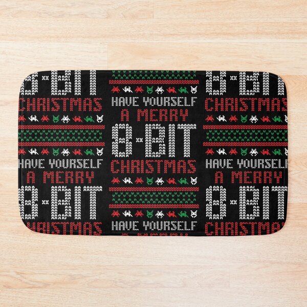 Item preview, Have Yourself a 8-bit Merry Christmas 80s retro knitted sweater design designed and sold by Jdawnink.