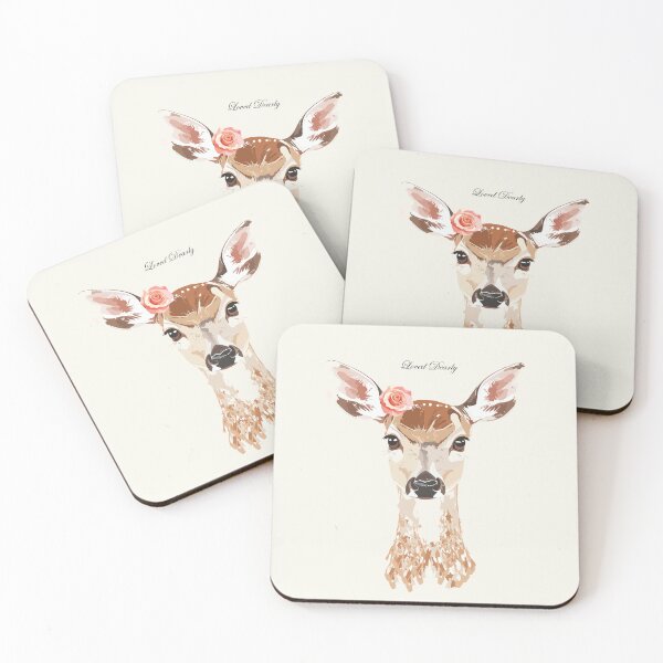 Item preview, Loved Dearly Deer Portrait designed and sold by FawnFeatherCo.