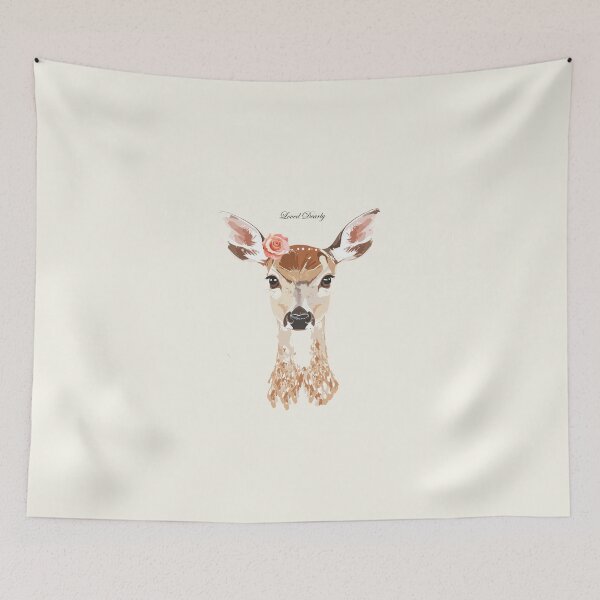 Item preview, Loved Dearly Deer Portrait designed and sold by FawnFeatherCo.