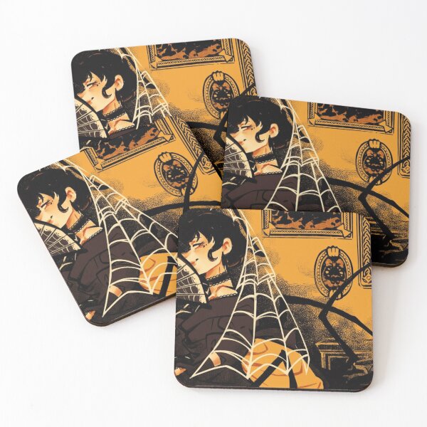 Item preview, Elegant Gothic Spider Anime Girl with Fan designed and sold by Besbousa-blesel.