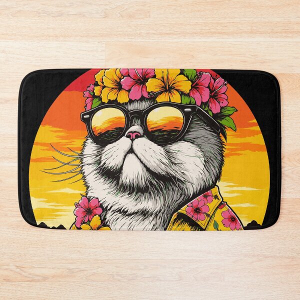 Item preview, Hawaiian Tropical Cool Cat designed and sold by ClubVacay.