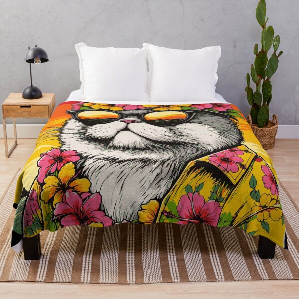 Item preview, Hawaiian Tropical Cool Cat designed and sold by ClubVacay.