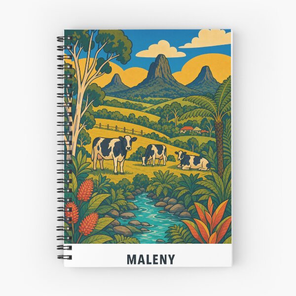 Item preview, Maleny Glass House Mountains Dairy Country and Rainforest designed and sold by Print My Town.