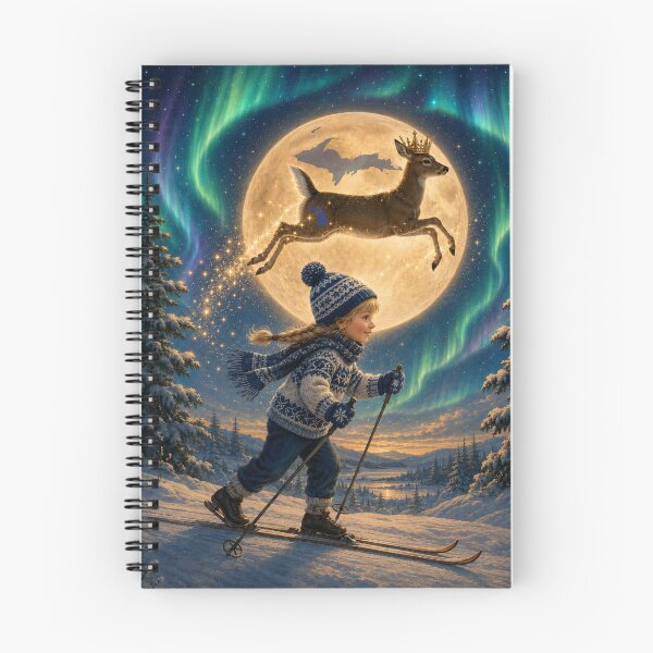 Item preview, Cross Country Ski Michigan | Northern Lights Winter designed and sold by FreshWaterWares.