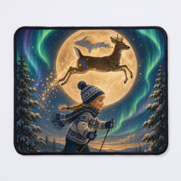 Item preview, Cross Country Ski Michigan | Northern Lights Winter designed and sold by FreshWaterWares.