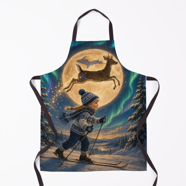 Item preview, Cross Country Ski Michigan | Northern Lights Winter designed and sold by FreshWaterWares.
