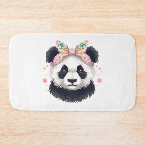 Item preview, Cute Panda Floral Bow Stars Art designed and sold by Oddifys.