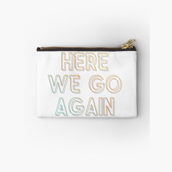 Item preview, Gradient Outline Typography Graphic "HERE WE GO AGAIN" designed and sold by VibranPalette.