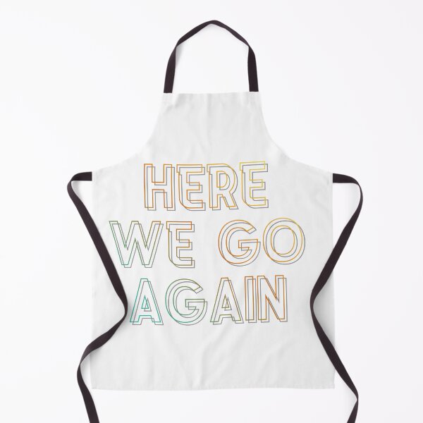 Item preview, Gradient Outline Typography Graphic "HERE WE GO AGAIN" designed and sold by VibranPalette.