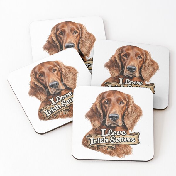 Artikelvorschau, Ich liebe Irische Setter entworfen und verkauft von ArtPixs.