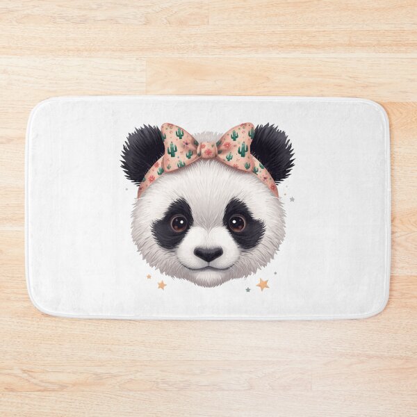 Item preview, Cute Panda Cactus Bow Stars Art designed and sold by Oddifys.