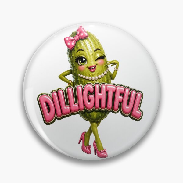 Item preview, Dillightful Cute Pickle Girl Funny Pickle Pun Kawaii Cartoon Sticker designed and sold by RoPrincess.